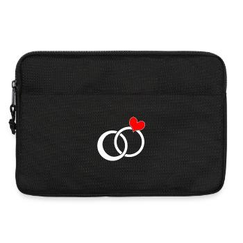 Ehering Heirat Ring Verlobung - Laptoptasche 13" - Schwarz - Vorne