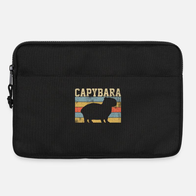 Capybara Nagetier Retro Vintage - Laptoptasche 13" - Schwarz
