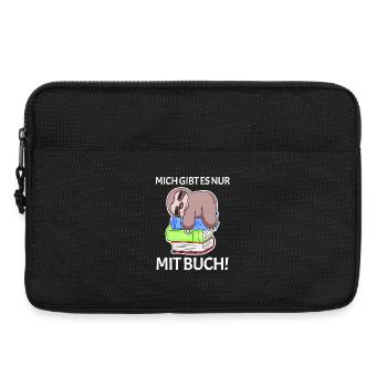 Buch Spruch Bücher lesen Leser Geschenk - Laptoptasche 13" - Schwarz - Vorne