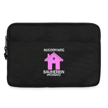 Bauherrin Baumeister Hausbau Partnerlook 2 - Laptoptasche 13" - Schwarz - Vorne