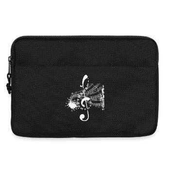 Rouleau de notes et éclaboussure de partition - Sacoche pour ordinateur portable 13 pouces - noir - Devant