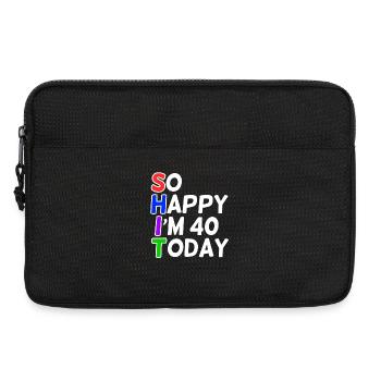 sehr glücklich 40 Jahre alt - Laptoptasche 13" - Schwarz - Vorne