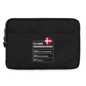 Ich habe Dänemarkfieber Spruch Danmark - Laptoptasche 13" - Schwarz - Vorne