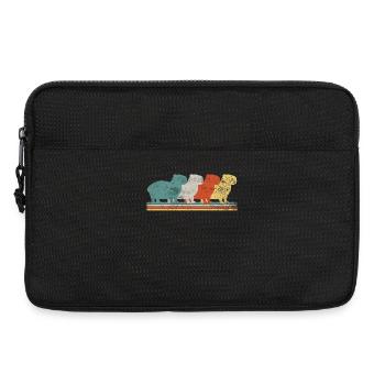 Capybara Rongeur Rétro Vintage - Sacoche pour ordinateur portable 13 pouces - noir - Devant