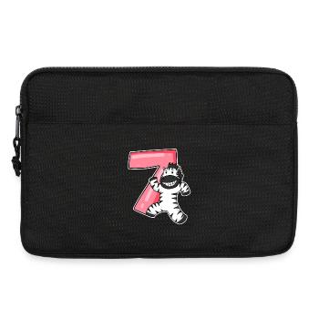 Zèbre 7 ans anniversaire d’enfant - Sacoche pour ordinateur portable 13 pouces - noir - Devant