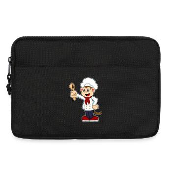 Affe Koch Kochlöffel Kochen - Laptoptasche 13" - Schwarz - Vorne