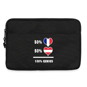 France et Autriche Genial / Cadeau - Sacoche pour ordinateur portable 13 pouces - noir - Devant