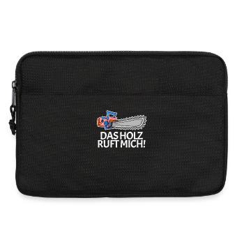 Das Holz ruft mich Kettensäge - Laptoptasche 13" - Schwarz - Vorne