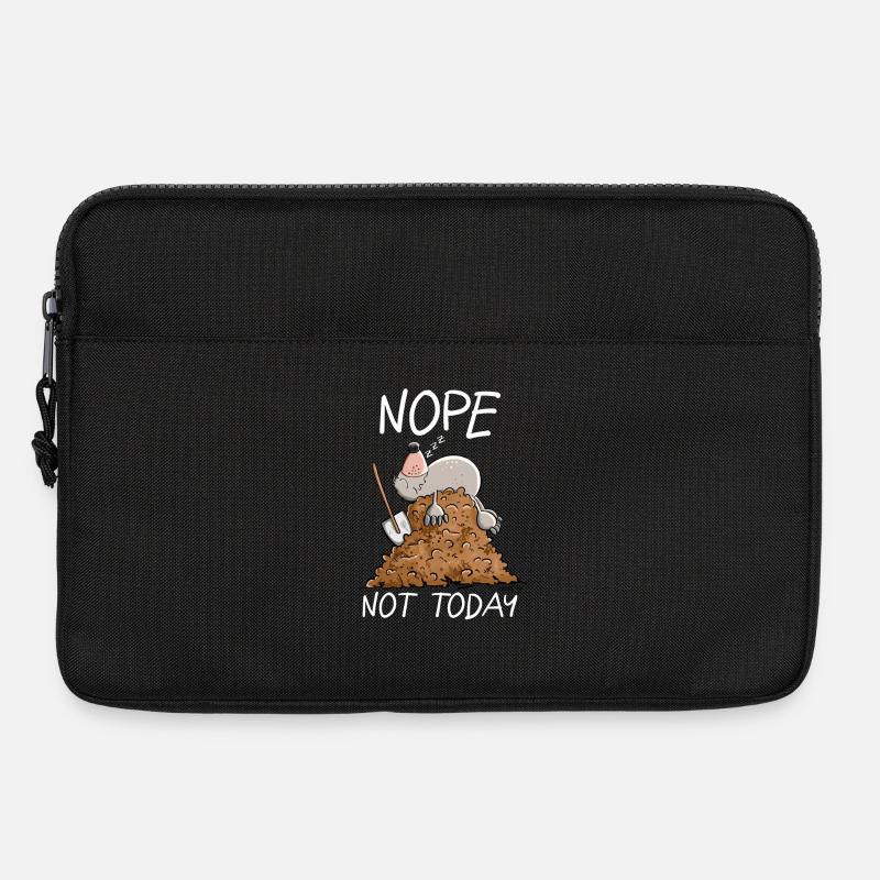 Fauler Maulwurf I Nope Not Today Spruch - Laptoptasche 13" - Schwarz