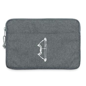 Bogenschießen Bogen Bogenschütze - Laptoptasche 13" - Grau meliert - Vorne