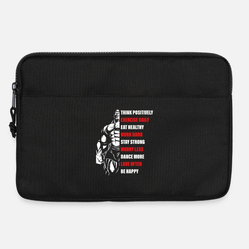 Bodybuilding Motivation - Laptoptasche 13" - Schwarz
