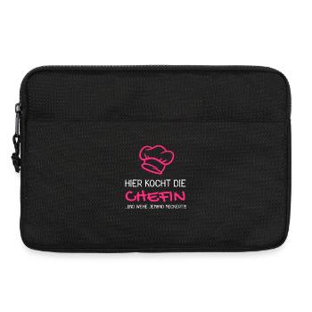Chefkoch Spruch Chefin Damen Shirt - Laptoptasche 13" - Schwarz - Vorne