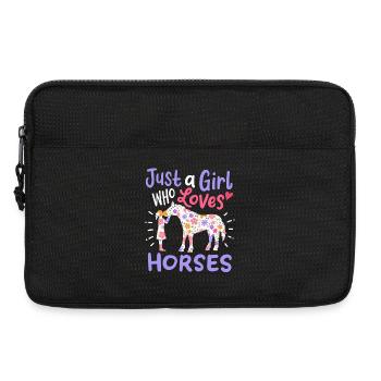 Chevaux Amateurs de chevaux - Sacoche pour ordinateur portable 13 pouces - noir - Devant