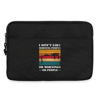 I Don't Like Morning People or Mornings or People - Laptop bag 13" - black - Front