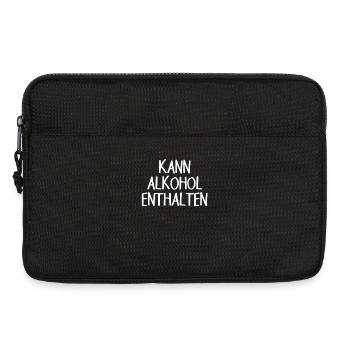 Kann Alkohol Enthalten Geschenkidee Saufen Spruch - Laptoptasche 13" - Schwarz - Vorne