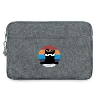 Grumpy Katze - Laptop bag 13" - heather grey - Front