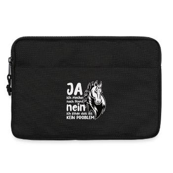 Rieche nach Pferd Nein Kein Problem Pferdenarr - Laptoptasche 13" - Schwarz - Vorne