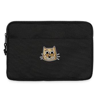 Chat Visage de chat - Sacoche pour ordinateur portable 13 pouces - noir - Devant