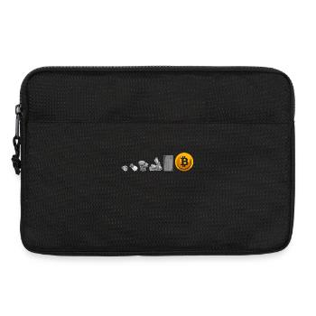Evolution Of Money Geld Bitcoin Plan B Crypto - Laptoptasche 13" - Schwarz - Vorne