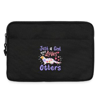 Loutre Loutre de mer Amoureux de la loutre - Sacoche pour ordinateur portable 13 pouces - noir - Devant