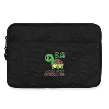 Schildkröte Kein Bock lustiger Spruch - Laptoptasche 13" - Schwarz - Vorne