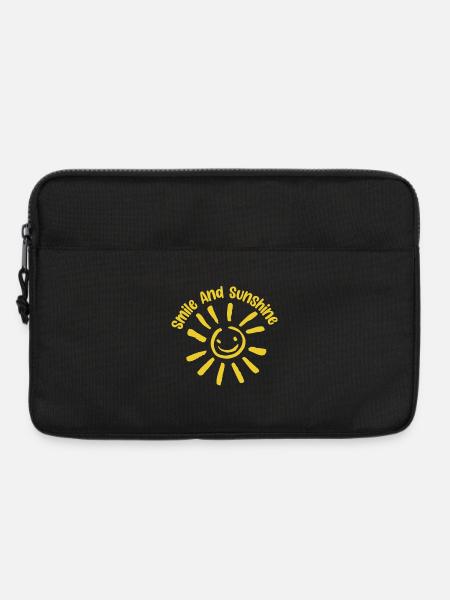 Lächeln und Sonnenschein Positive Haltung - Laptoptasche 13" - Schwarz