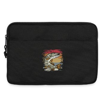 Pike Fishing Retro - Laptop bag 13" - black - Front