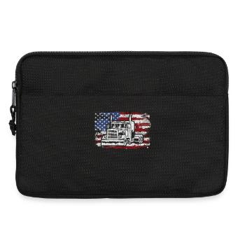 Truck USA Flag Chauffeur de camion - Sacoche pour ordinateur portable 13 pouces - noir - Devant
