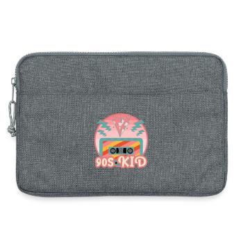 Mixtape Kassette 90s Kid Sterne Blitze - Laptoptasche 13" - Grau meliert - Vorne