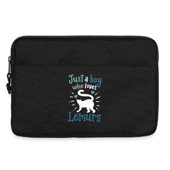 Lémurien Amoureux des lémuriens - Sacoche pour ordinateur portable 13 pouces - noir - Devant