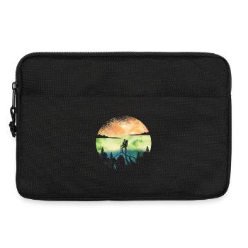 Wanderlust Hiker – Watercolor Adventure - Laptop bag 13" - black - Front