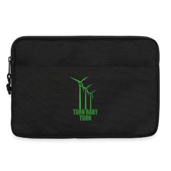 Windrad Turn Baby Turn Windkraft Strom Erneuerbare - Laptoptasche 13" - Schwarz - Vorne