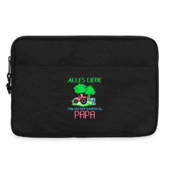Vatertag - erster Vatertag Shirt - Laptoptasche 13" - Schwarz - Vorne