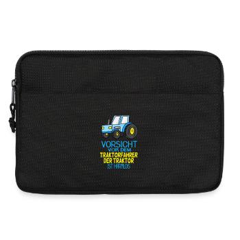 Trecker Traktorfahrer Geschenk - Laptoptasche 13" - Schwarz - Vorne