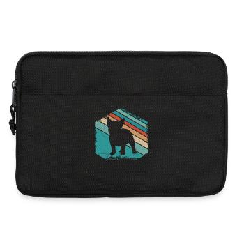 French Bulldog Süßer Hund Design - Laptoptasche 13" - Schwarz - Vorne