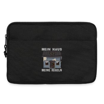 Mein Haus Meine Regeln - Laptoptasche 13" - Schwarz - Vorne