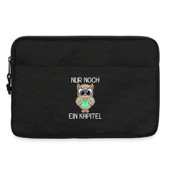Eule Lesen Buch Bücher - Laptoptasche 13" - Schwarz - Vorne