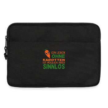 Karotten Spruch lustig - Laptoptasche 13" - Schwarz - Vorne