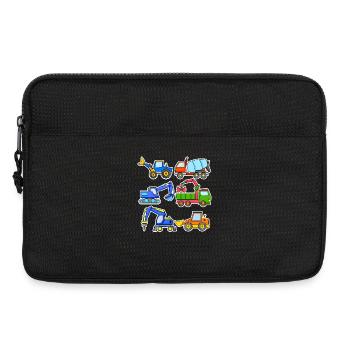 Baustelle Fahrzeuge - Laptoptasche 13" - Schwarz - Vorne