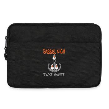 Anker mit Möwen Sabbel Nich Dat Geit - Laptoptasche 13" - Schwarz - Vorne