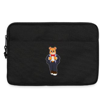 Bär Bräutigam Anzug Hochzeit - Laptoptasche 13" - Schwarz - Vorne