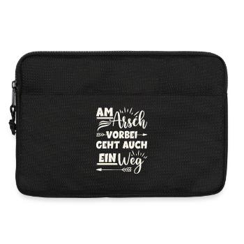 Am Arsch vorbei geht auch ein Weg - Laptoptasche 13" - Schwarz - Vorne