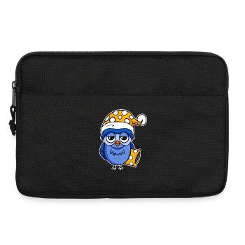 Le lève-tôt Hibou Dormir - Sacoche pour ordinateur portable 13 pouces - noir - Devant