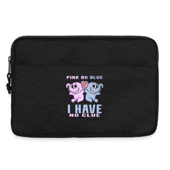 Rose ou bleu - Sacoche pour ordinateur portable 13 pouces - noir - Devant