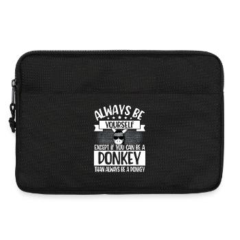 Esel - Laptoptasche 13" - Schwarz - Vorne