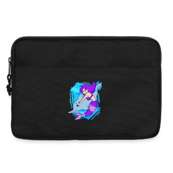 Sirène avec dauphin - Sacoche pour ordinateur portable 13 pouces - noir - Devant