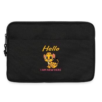 Bébé Naissance Enceinte - Bonjour Je suis nouveau Ici - Sacoche pour ordinateur portable 13 pouces - noir - Devant