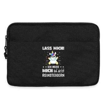 Lass mich ich muss mich da jetzt reinsteigern - Laptoptasche 13" - Schwarz - Vorne