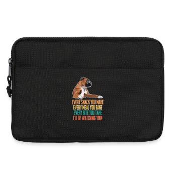 Boxer Dog Every Snack You Make Ill Be Watching - Laptop bag 13" - black - Front