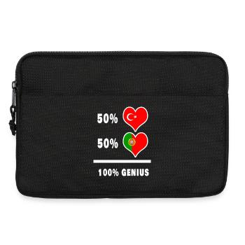 Portugal and Turkey Genius / gift - Laptop bag 13" - black - Front